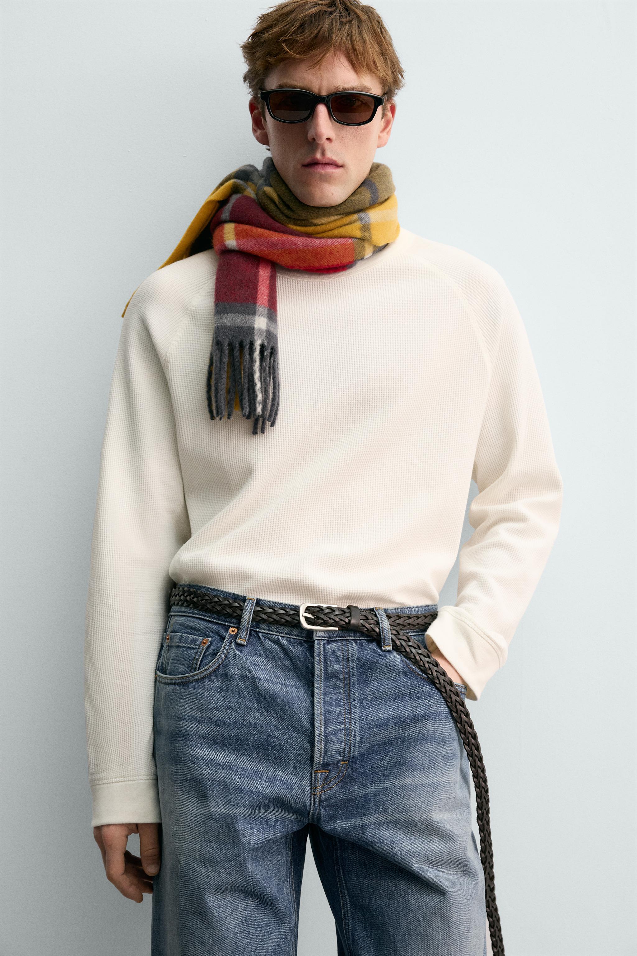 CEINTURE LONGUE EN CUIR TRESSÉ